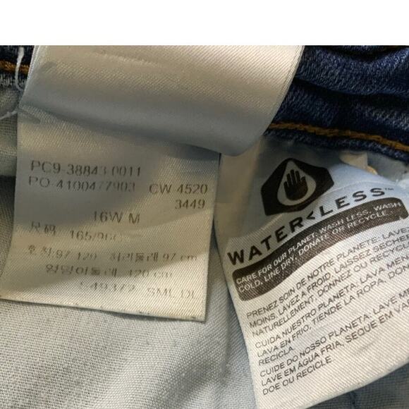 Levi's Ribcage Straight Jeans Womens Size 16W High Rise Button Fly Denim Blue - Picture 11 of 12